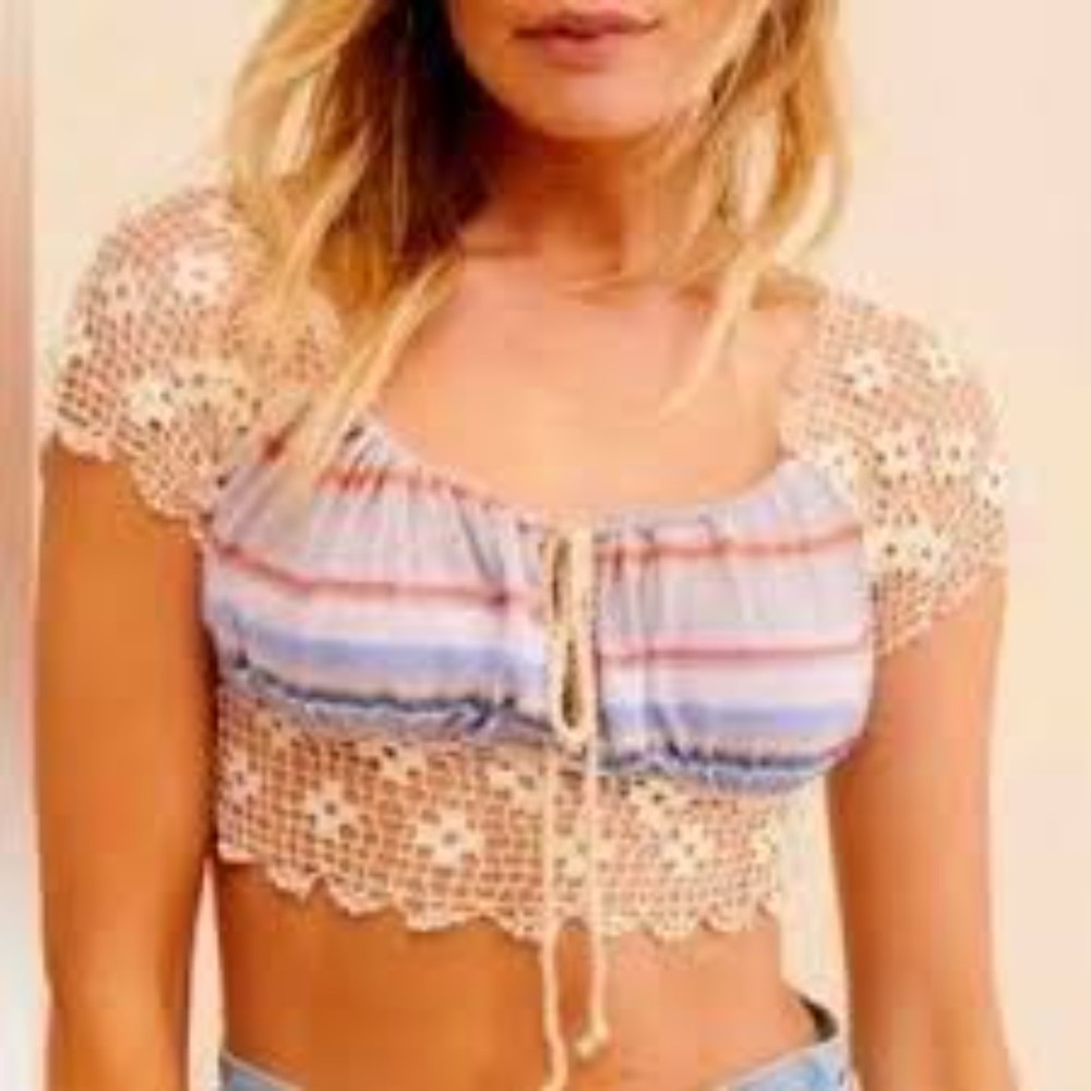 Free People Aruba Crochet Tank Size M